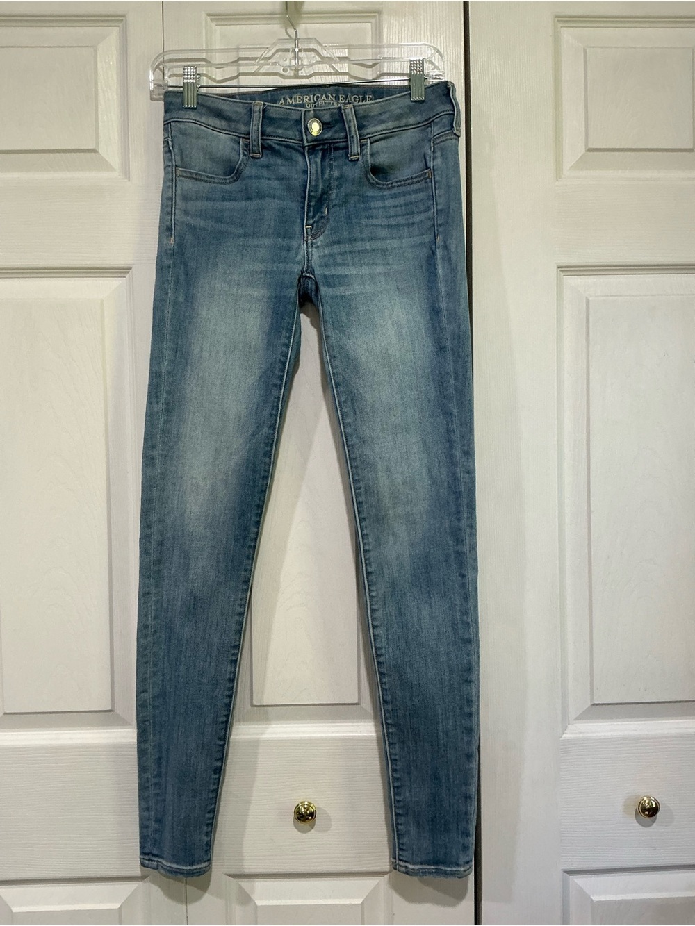 💙 American Eagle Outfitters Jegging Blue Denim Jeans - 2 / 26 (01548)